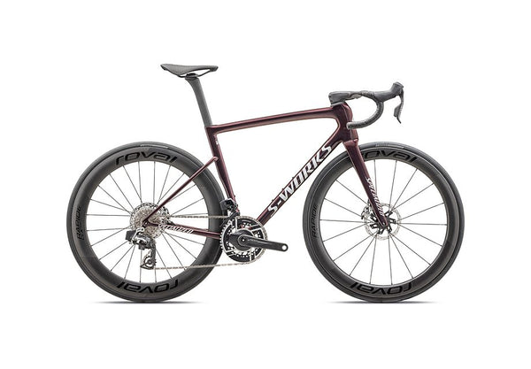 2025 Specialized tarmac sl8 S-Works etap bike gloss solidity/red to black pearl/metallic white silver 49