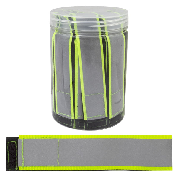 Sunlite Reflective Leg Bands Jar of 30 Adjustable Unisex Yellow/Silver Yes