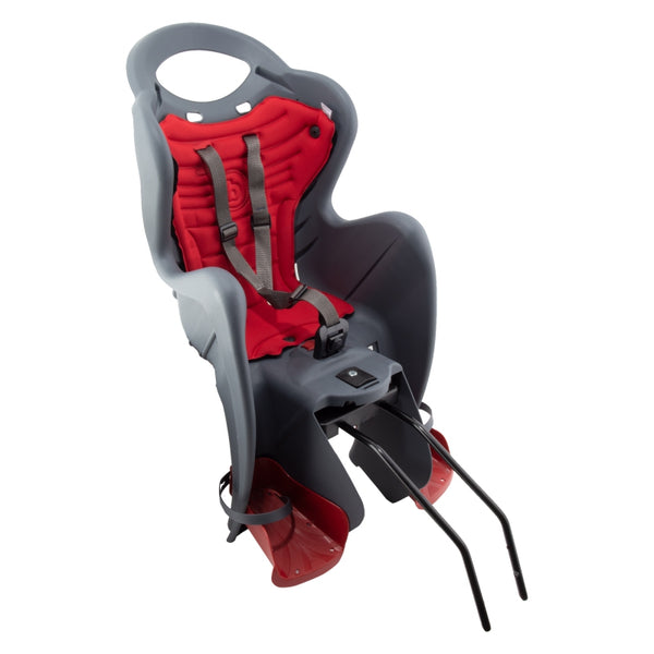 Bellelli Mr Fox Relax Reclining Rear Frame Mounted Child Carrier 26`/27.5`/700C Grey/Red Rear Frame Mounted 48.5lbs