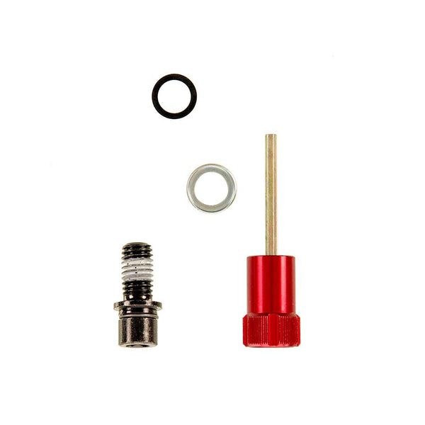 RockShox Rebound Adjuster Knob/Bolt Kit Aluminum Red Short