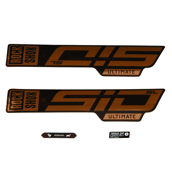 Rockshox Fork Decal Kit - SID SL Ultimate 27.5"/29" Matte Copper Foil/High Gloss BLK