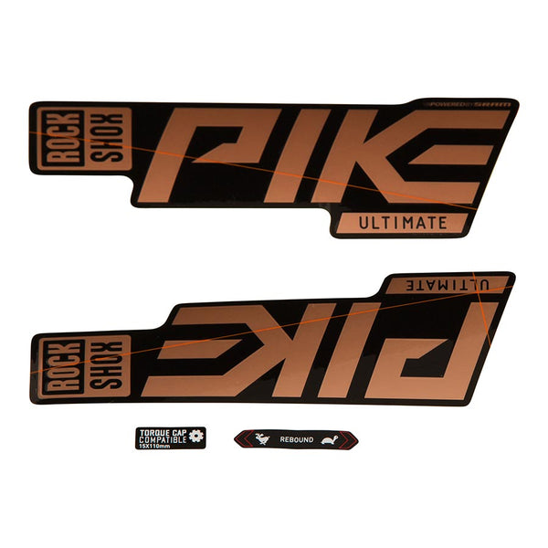 Rockshox Fork Decal Kit - Pike Ultimate 27.5"/29" Matte Copper Foil/High Gloss BLK