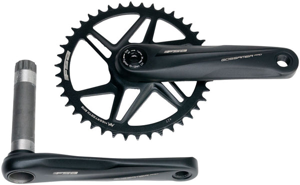 Full Speed Ahead Gossamer Pro AGX+ 1x Crankset - 160mm For Shimano 12-Speed HG+ 42t Direct Mount MegoExo Spindle BLK