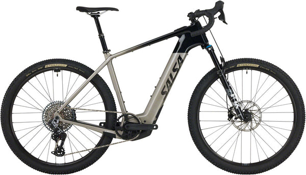 Salsa Tributary C Rival GX AXS Transmission SUS Ebike - 29" Carbon Charcoal/BLK Medium