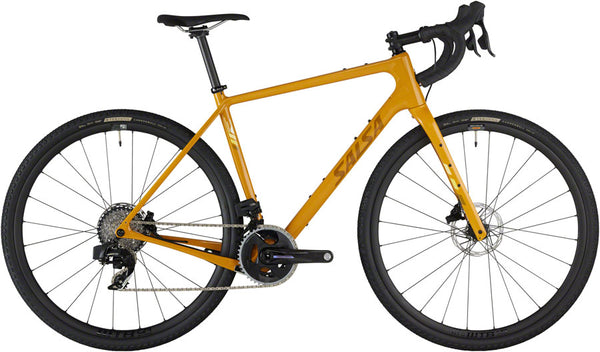 Salsa Warbird C Force AXS Wide Bike - 700c Carbon Mustard Yellow 49cm