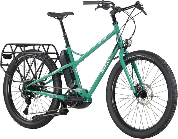Surly Skid Loader Cargo Ebike - 27.5'' Steel Illegal Smile Green Large