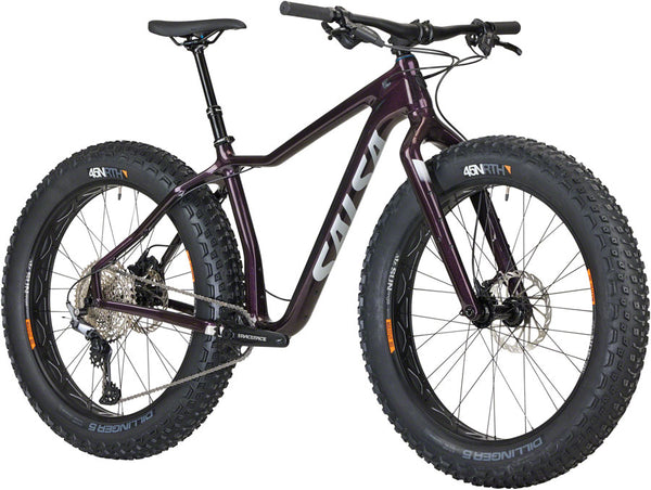 Salsa Heyday! C Deore 12 Fat Tire Bike - 26" Carbon Black Cherry X-Small