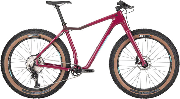 Salsa Mukluk Carbon XT Fat Tire Bike - 26" Carbon Purple Large