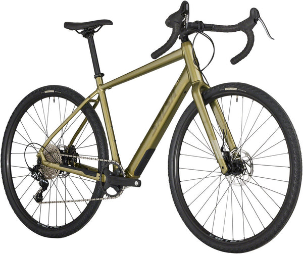 Salsa Confluence Drop Bar Apex 1 Ebike - 700c Aluminum Avocado Green 49cm