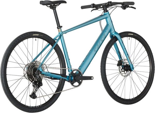 Salsa Confluence Flat Bar Cues 11 Ebike - 700c Aluminum Dark Cyan Small
