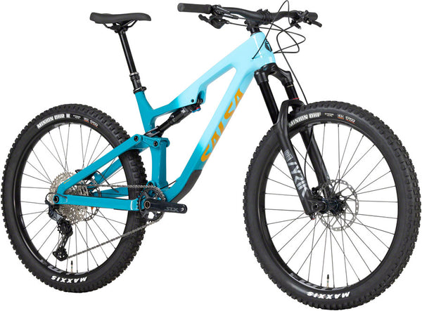 Salsa Rustler Carbon SLX Bike - 27.5" Carbon Teal Fade Large