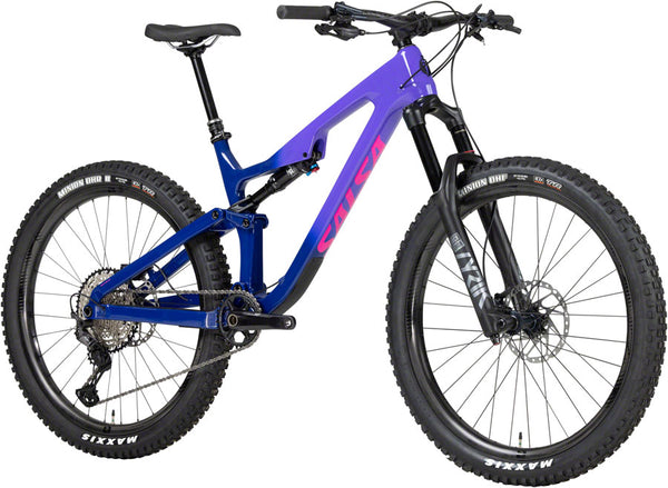 Salsa Rustler Carbon XT Bike - 27.5" Carbon Purple Fade Large