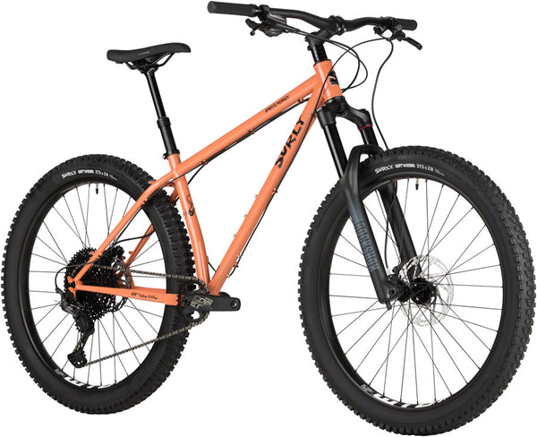 Surly Karate Monkey Front Suspension Bike - 27.5" Steel Peach Salmon Sundae Small