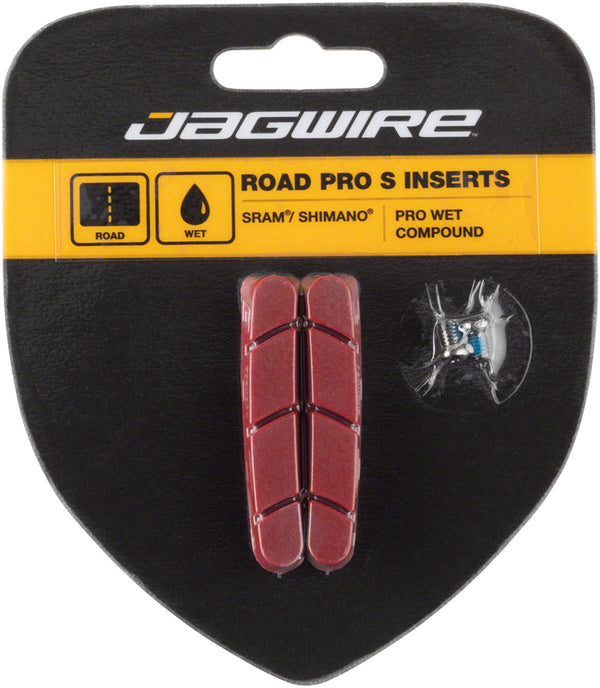 Jagwire Road Pro S Brake Pad Inserts for Wet Conditions SRAM/Shimano Red