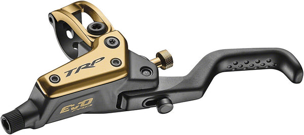 TRP EVO Pro HD-M9040 Disc Brake Lever - Left/Front Rear 1900mm Hose Post Mount 4-Piston Gold