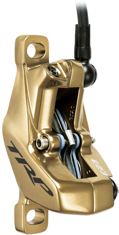 TRP EVO Pro HD-M9040 Disc Brake Lever - Left/Front Rear 1900mm Hose Post Mount 4-Piston Gold