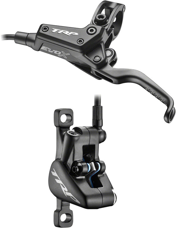 TRP EVO X HD-M9020 Disc Brake Lever - Left/Front Rear 1900mm Hose Post Mount 2-Piston BLK