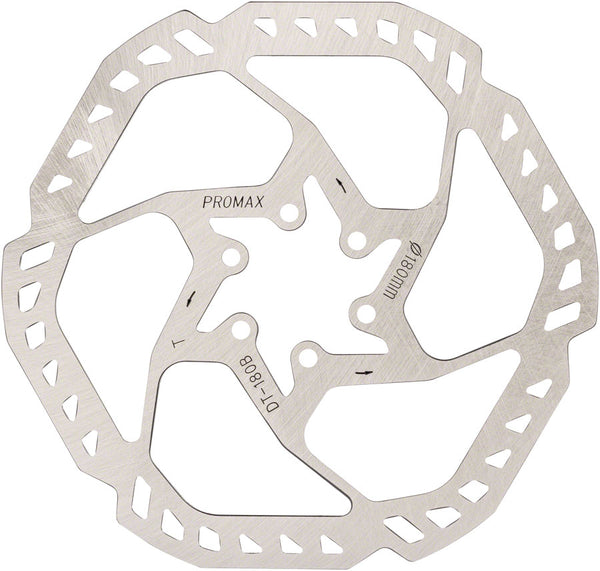 Promax Endurance E1 Disc Brake Rotor - 180mm 6-Bolt Silver