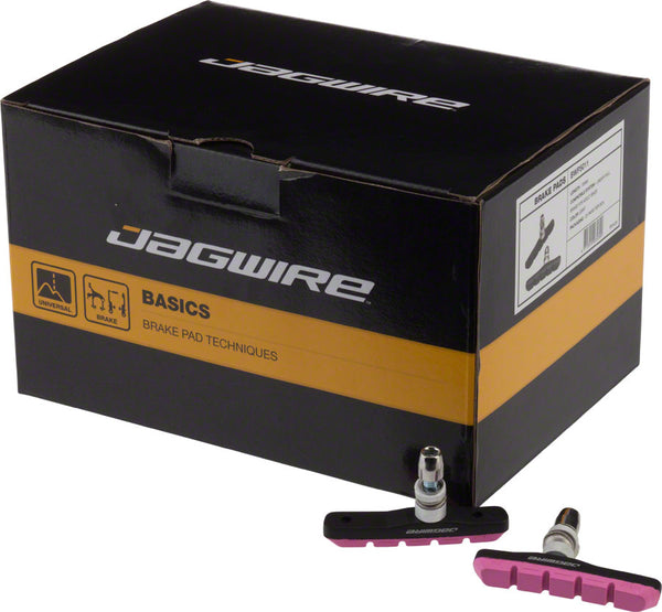 Jagwire Mountain Sport Brake Pads Threaded Post Box of 25 Pair Pink