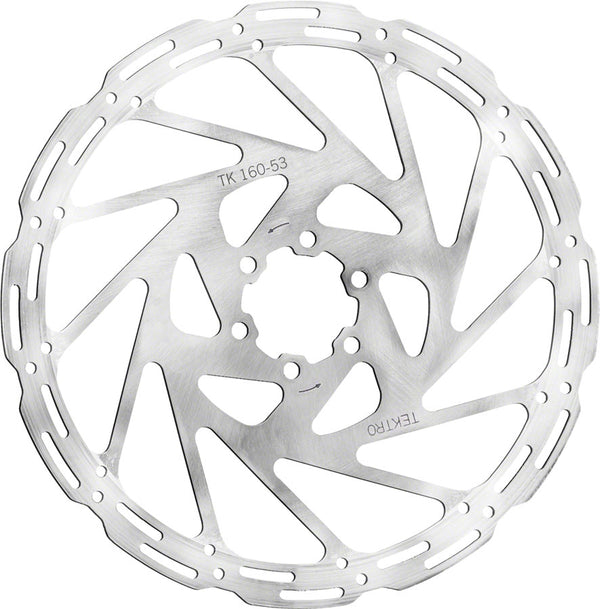 Tektro TR180-53 Disc Rotor - 180mm 6-Bolt 1.8mm Thickness For 4-Piston Calipers Silver