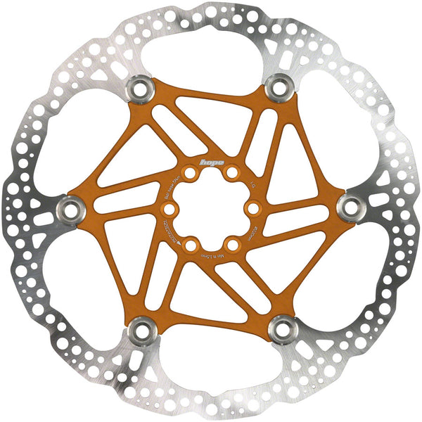 Hope Floating Disc Brake Rotor - 220mm 6-Bolt Orange