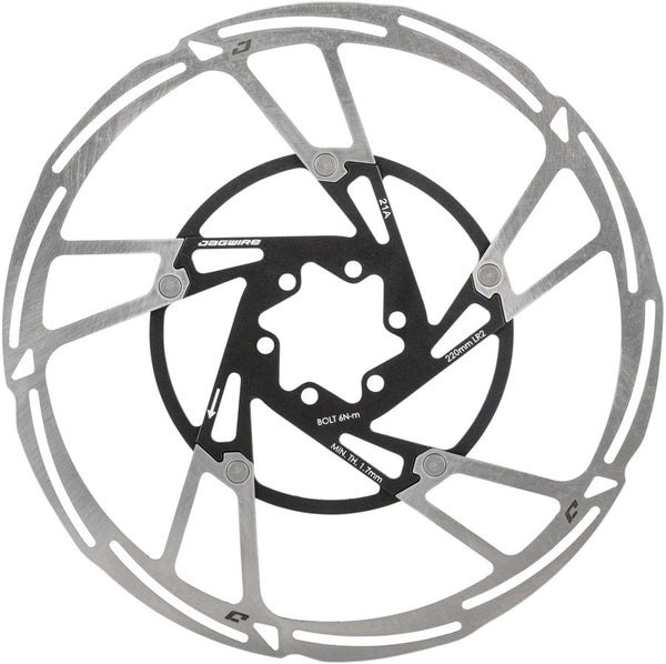 Jagwire Pro LR2 Disc Brake Rotor - 220mm 6-Bolt Silver/Black