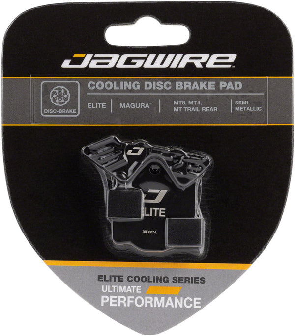 Jagwire Elite Cooling Disc Brake Pad - Semi-Metallic Aluminum Backed Fits Magura MT8 MT4 MT Trail Rear