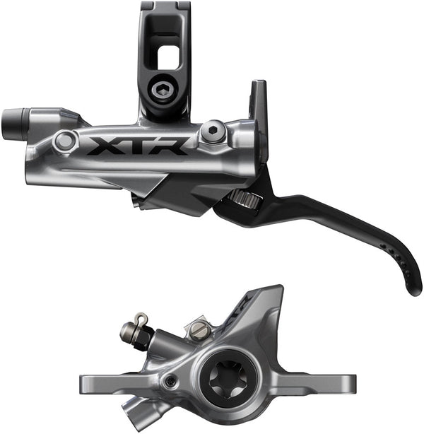 Shimano XTR BR-M9200 Disc Brake BL-M9220 Lever - Left/Front Post Mount 2-Piston Caliper SM-BH90-SS Hose Metal Pads Gray