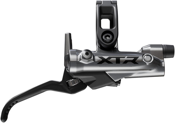 Shimano XTR M9220 Enduro Disc Brake Lever - Right/Rear Post Mount 4-Piston Caliper SM-BH90-SBM Hose Finned Metal Pads Gray