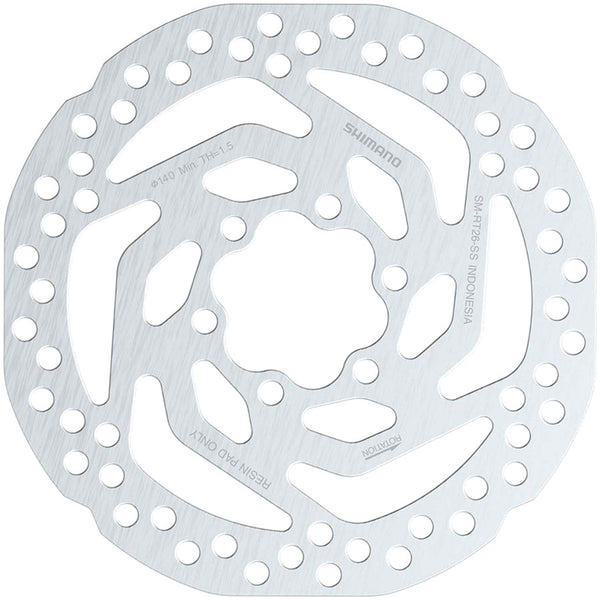 Shimano SM-RT26 SS Disc Brake Rotor - 140mm 6-Bolt Bolts Included For Resin Pad Only