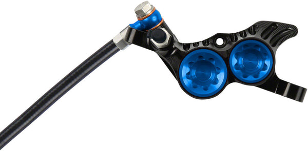 Hope Tech 4 V4 Disc Brake and Lever Set - Rear Hydraulic Post Mount Blue