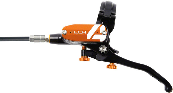 Hope Tech 4 V4 Disc Brake and Lever Set - Front Hydraulic Post Mount Orange