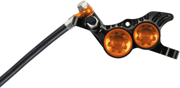 Hope Tech 4 V4 Disc Brake and Lever Set - Front Hydraulic Post Mount Orange