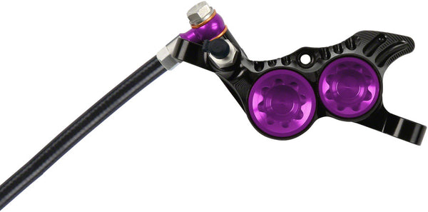 Hope Tech 4 V4 Disc Brake and Lever Set - Front Hydraulic Post Mount Purple