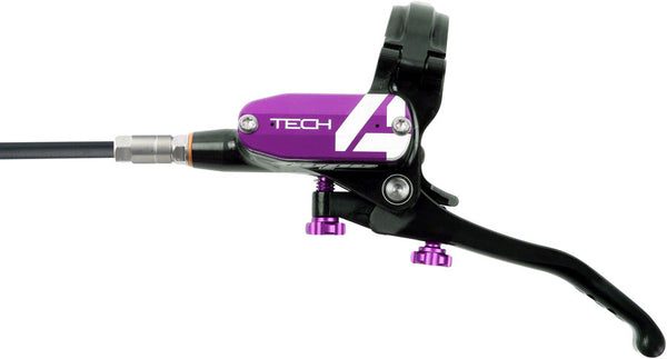 Hope Tech 4 V4 Disc Brake and Lever Set - Rear Hydraulic Post Mount Purple