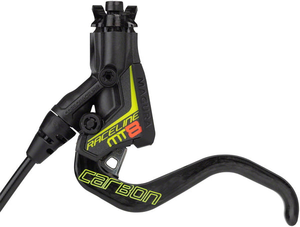 Magura MT8 Raceline Disc Brake Lever - Front Rear Hydraulic Post Mount BLK/Neon YLW