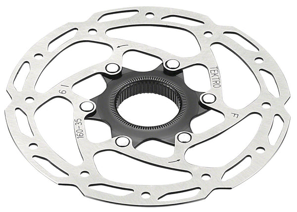 Tektro TR180-35 Disc Brake Rotor - 180mm Center-Lock Silver