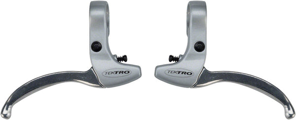 Tektro CL332RS 3-Finger Alloy Linear Pull Brake Lever Set Silver