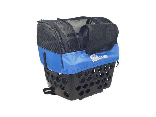 Basket Part BiKASE Dairyman Basket Pet Cover Mesh Black/Blue