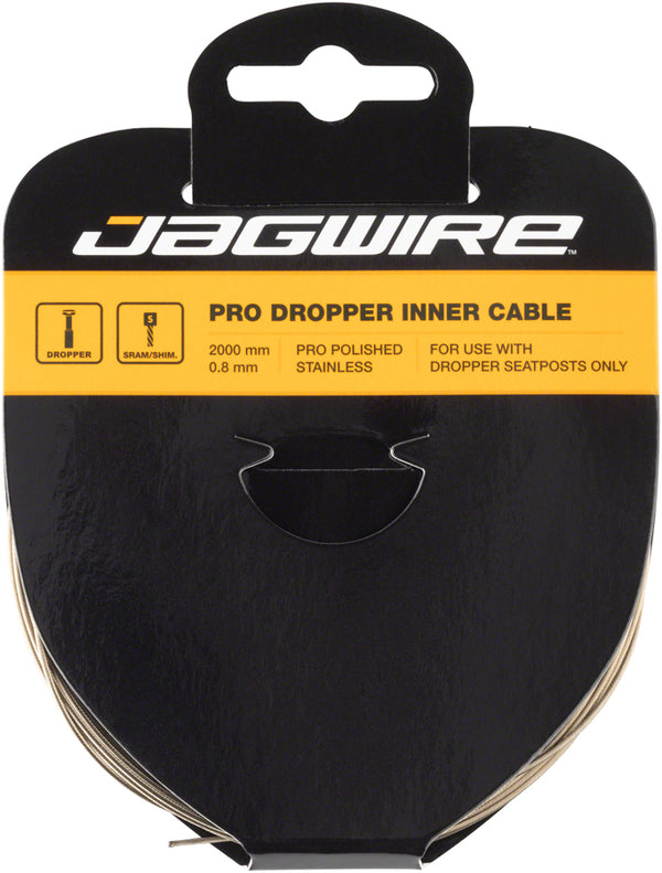 Jagwire Pro Dropper Inner Cable - 0.8 x 2000mm Polished Stainless Steel