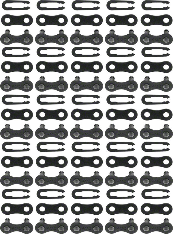 KMC Z410 Master Link - Single Speed 1/2" x 1/8" Black 25 Pairs