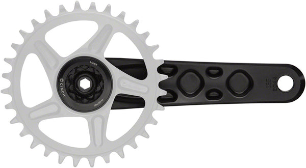 RaceFace Turbine Crankset - 165mm Direct Mount 143mm Spindle CINCH Interface 7050 Aluminum BLK