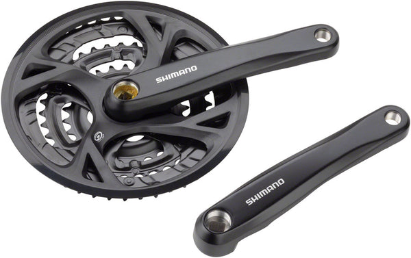 Shimano Acera FC-M371-L Crankset - 175mm 9-Speed 48/36/26t Riveted Square Taper JIS Spindle Interface BLK