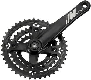 Samox AF26 Crankset - 170mm 9-Speed 44/32/22t 104/64 BCD JIS Square Taper Spindle Interface Spindle Bolts Sold Separate BLK