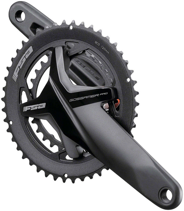 Full Speed Ahead Gossamer Pro BB386EVO Crankset - 165mm 11/12-Speed 50/34t 120/90 BCD 386 EVO Spindle Interface BLK