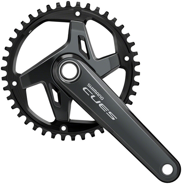 Shimano CUES FC-U8000-1 Crankset - 175mm 9/10/11-Speed 42t Asymmetric 96 BCD Hollowtech II BLK