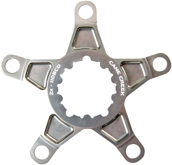 Cane Creek eeWings Chainring Spider - 5-Bolt 110 BCD Cane Creek 3-Bolt Mount Type For 2x System Silver