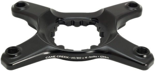 Cane Creek eeWings Chainring Spider - 4-Bolt 110 80 Asymmetric BCD 3-Bolt Mount Type Shimano GRX 1x 2x Systems BLK