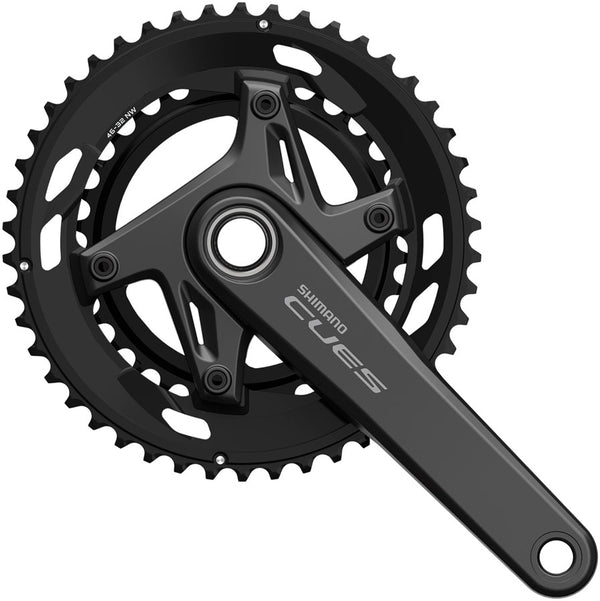 Shimano CUES FC-U6030-2 Crankset - 170mm 9/10-Speed 46/32t Asymmetric 110 BCD BLK