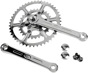 Velo Orange Grand Cru 50.4 BCD Crankset - 170mm 5-10-Speed 46/30t 50.4 BCD Square Taper JIS Spindle Interface Polished Stainless